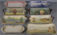 Eight various Royal Doulton sandwich plates