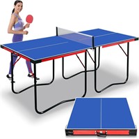 SereneLife Midsize Portable Ping Pong Table Set