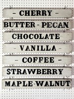 Vintage Ice Cream Parlor Advertisement Sign