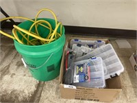 PLASTIC ORGANIZERS AND EXTENSION CORD