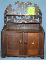 Antique oak kitchen hutch salesman sample