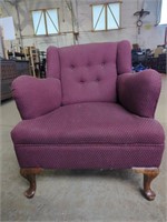 Maroon Wingback Accent Chair Measures 26" Wide