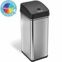 STAINLESS STEEL TOUCHLESS TRASH CAN 13 GALLON