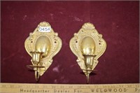 Vintage Brass Candle Sconces