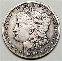 1886-O Morgan Silver Dollar, XF