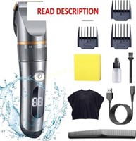 Cordless Hair Clippers & Trimmer Kit (Silver)