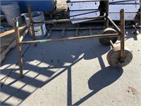 pipe cart w/ steel wheels 38x20x16