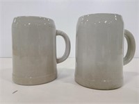 Two stoneware mugs