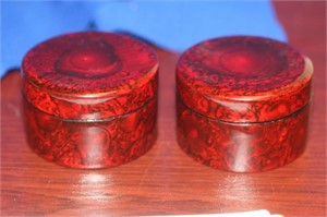 Lot of 2 Lacquer Trinket Boxes