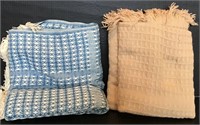 BLUE  BROWN LAP THROWS