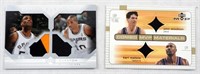 (2) GAME WORN JERSEY BASKETBALL CARDS