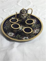 Miniature Chinese Cloisonné Tea Set