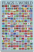 P418 Flags Of The World Canvas Art Print 12x19
