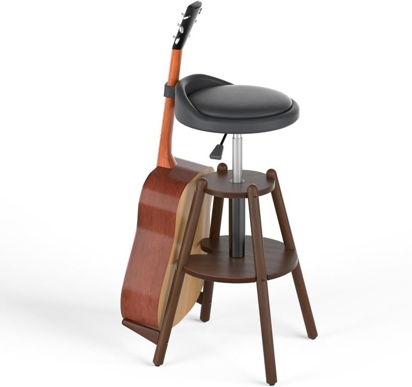 Ackitry Wooden Guitar Stool with Height Adjustable