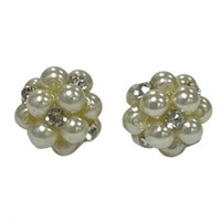 Minnici Small Cluster W/ Rhinestone Stud Earrings