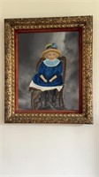Antique Framed Oil Painting on Canvas by