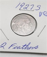 1927 S -2- Feathers Buffalo Nickel