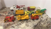 Matchbox Toe and Dump Trucks with Spreader