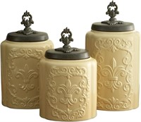 American Atelier Antique Canisters Set of 3