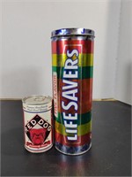 Viintage Life Savers Can and Red Dog Can