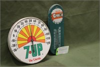 (2) Vintage Pop Thermometers Orange Crush Approx