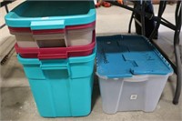 4 TOTES WITH LIDS