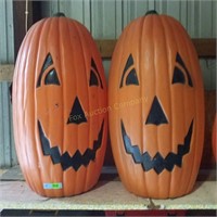 Blow Mold (2) Large Pumpkins - Double Faced