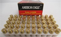 (50) Rounds of American Eagle 9mm luger 147GR