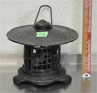 Cast iron candle pagoda