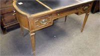 Antique Leather-top Panel Desk
