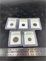 Assorted slabbed and graded US coins all high grad