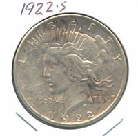 1922-S Peace Silver Dollar