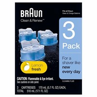 3pcs Braun Clean Renew Refill Cartridges