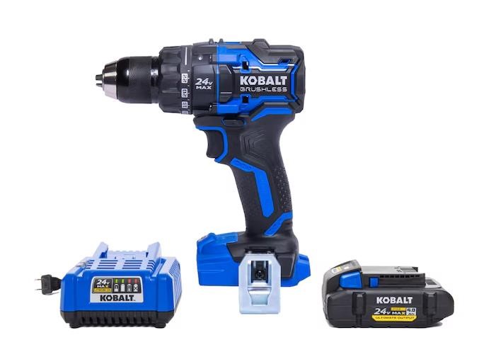 KOBALT XTR 24V MAX Brushless Drill/Driver Kit $169