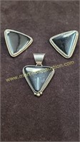 Sterling Silver Pendant & Earrings Set