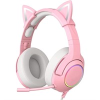 PHNIXGAM Pink Girl Gaming Headset For PS4, PS5,