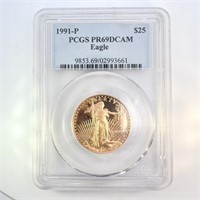 1991-P 1/2 oz American Gold Eagle PR-69 PCGS