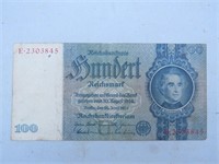 German Third Reich 100 Reichsmark Currency Money