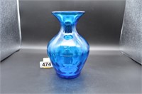 Beautiful Blue art glass handblown vase