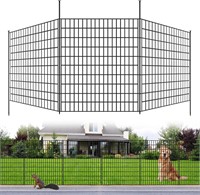 5-Panel Dog Fence, 33in(H) X 12ft(L), Black