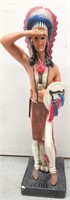 Chalkware Native American Statue
