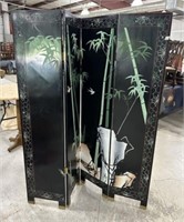 Chinese Black Lacquer Room Screen