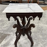 Victorian Reproduction Marble Top Pedestal Stand