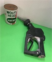 WOLF'S HEAD CAN AND PUMP HANDLE