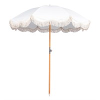 Funsite 6.5ft Boho Beach Umbrella with Fringe, UPF