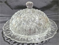 Glass Butterdish - 7" round