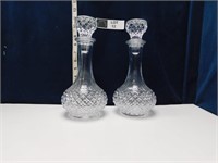 PAIR OF CRYSTAL LIQUOR DECANTERS