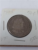 1893 Columbian Expo Half Dollar Coin