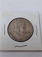1958 Ben Franklin Half Dollar