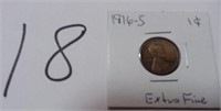 1916 S Lincoln Cent Extra Fine